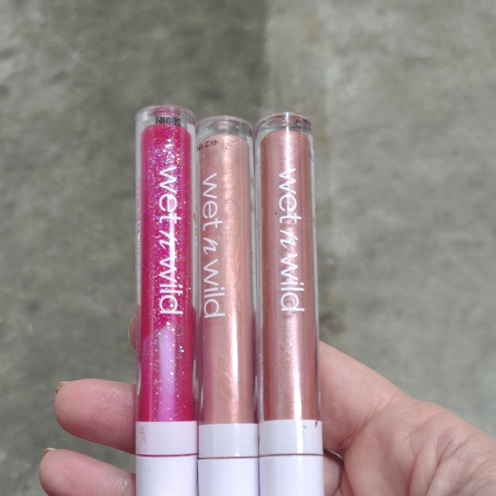 Wet n Wild Lip Gloss Trio - Sparkling Pink, Nude, and Rose